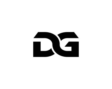 DG logo tasarım vektör şablonu. DG