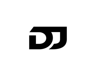 DJ Logo tasarım vektör şablonu. DJ