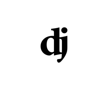 DJ Logo tasarım vektör şablonu. DJ