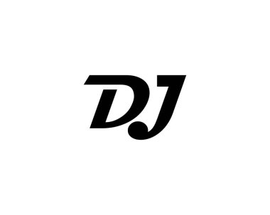 DJ Logo tasarım vektör şablonu. DJ