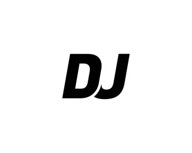 DJ Logo tasarım vektör şablonu. DJ