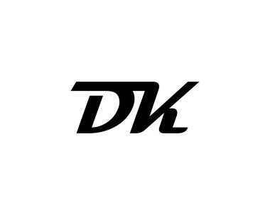 DK logo tasarım vektör şablonu. DK