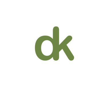 DK logo tasarım vektör şablonu. DK
