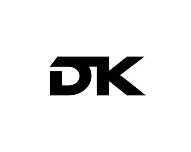 DK logo tasarım vektör şablonu. DK
