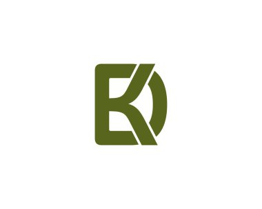 DK KD logo tasarım vektör şablonu.