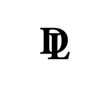 DL logo tasarım vektör şablonu. DL