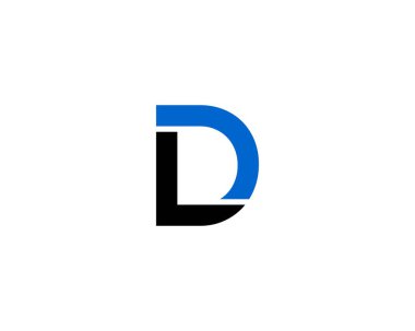 DL LD logo tasarım vektör şablonu