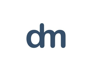 DM logo tasarım vektör şablonu. DM