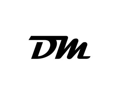 DM logo tasarım vektör şablonu. DM