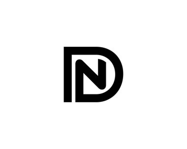 DN logo tasarım vektör şablonu. DN