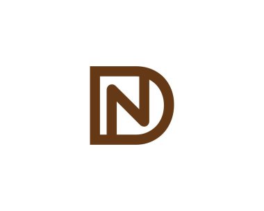 DN ND logo design vector template. clipart