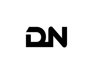 DN logo tasarım vektör şablonu. DN