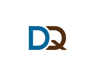 DQ logo tasarım vektör şablonu. DQ