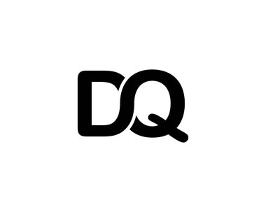 DQ logo tasarım vektör şablonu. DQ