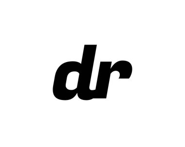 DR logo tasarım vektör şablonu. DR