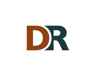 DR logo tasarım vektör şablonu. DR