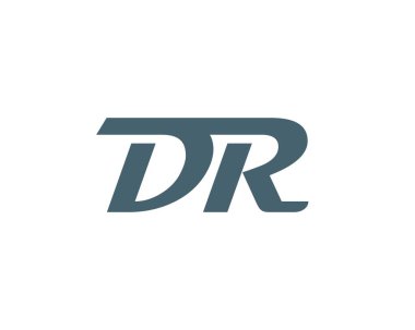 DR logo tasarım vektör şablonu. DR