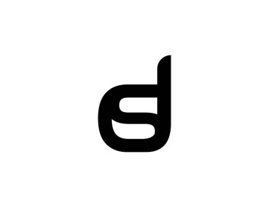 DS SD logo tasarım vektör şablonu.
