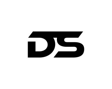 DS logo tasarım vektör şablonu. DS