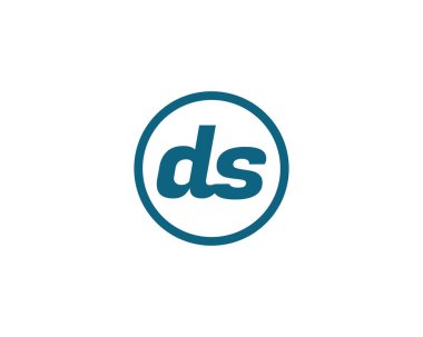 DS logo tasarım vektör şablonu. DS