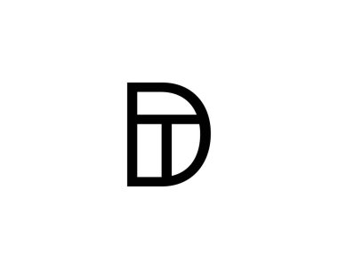 DT logo tasarım vektör şablonu.