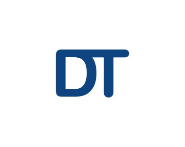 DT logo tasarım vektör şablonu.