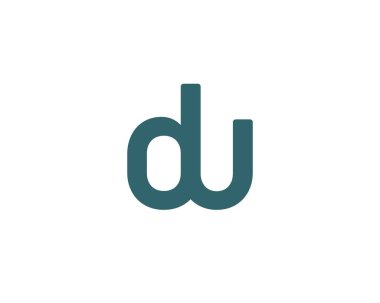 DU logo tasarım vektör şablonu. DU