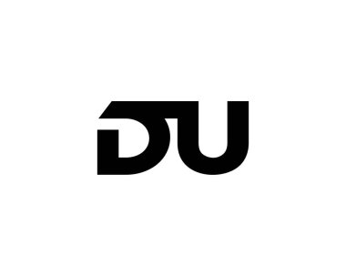DU logo tasarım vektör şablonu. DU