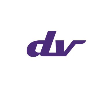 DV Logo tasarım vektör şablonu. DV