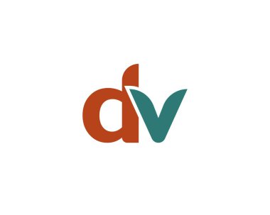 DV Logo tasarım vektör şablonu. DV