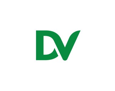 DV Logo tasarım vektör şablonu. DV