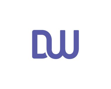 DW logo tasarım vektör şablonu. DW