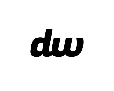 DW logo tasarım vektör şablonu. DW