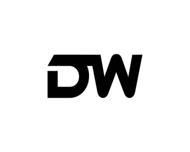 DW logo tasarım vektör şablonu. DW