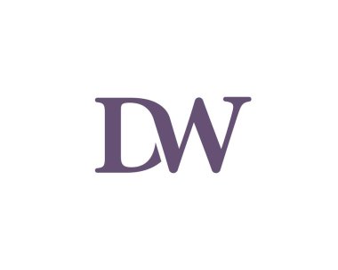 DW logo tasarım vektör şablonu. DW