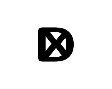 DX XD logo tasarım vektör şablonu.