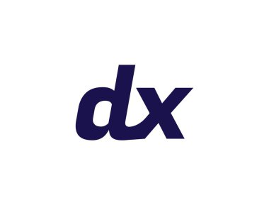 DX Logo tasarım vektör şablonu. DX