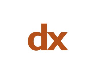 DX Logo tasarım vektör şablonu. DX