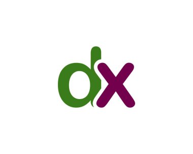 DX Logo tasarım vektör şablonu. DX