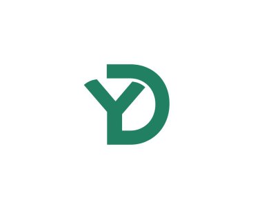 DY YD logo tasarım vektör şablonu.