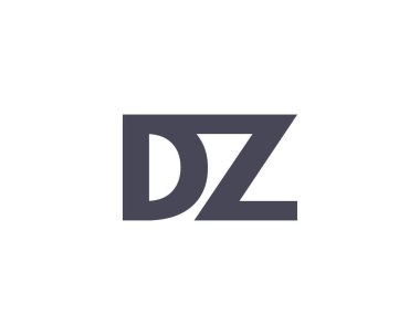 DZ logo tasarım vektör şablonu. DZ