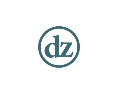 DZ logo tasarım vektör şablonu. DZ