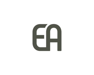 EA logo tasarım vektör şablonu. EA