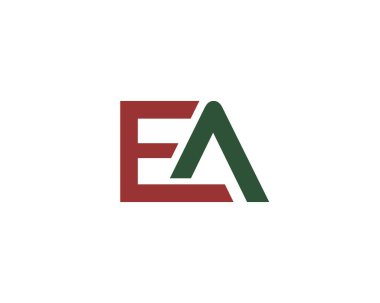 EA logo tasarım vektör şablonu. EA