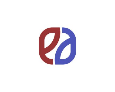 EA logo tasarım vektör şablonu. EA
