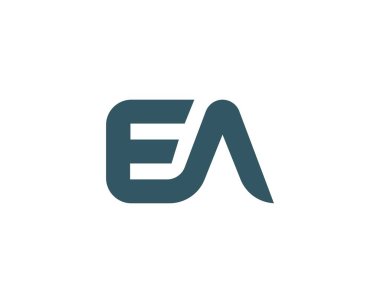 EA logo tasarım vektör şablonu. EA