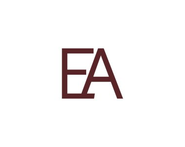 EA logo tasarım vektör şablonu. EA