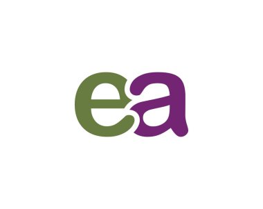 EA logo tasarım vektör şablonu. EA
