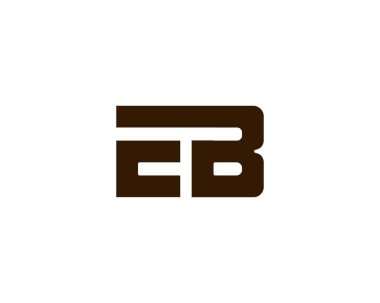 EB Logo tasarım vektör şablonu. EB