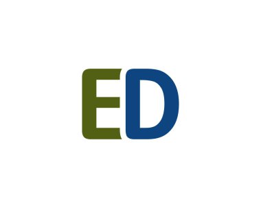 ED logo tasarım vektör şablonu. ED